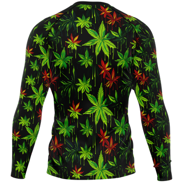 Chokefish™ Long Sleeve Rashguard Cannabis Men's Shirt-002